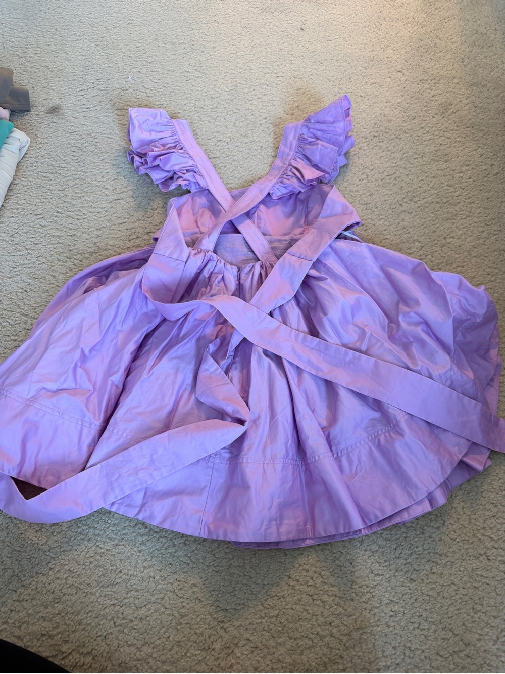 Vici Lilac Ruffle Dress with Sash - Picture 2 of 4